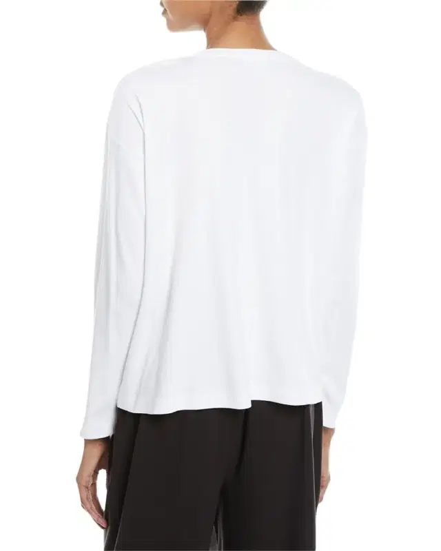Long-Sleeve Pima Cotton Top