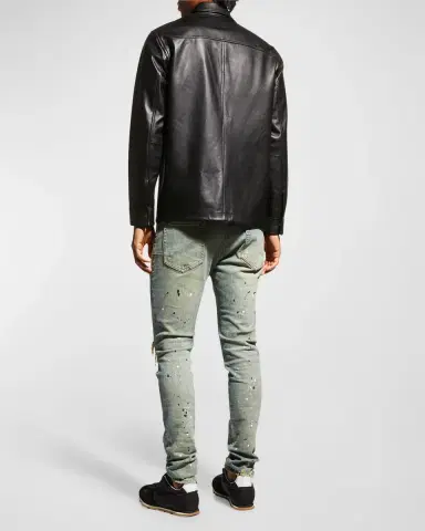 PURPLE Men's Dropped-Fit Distressed Jeans | Thumbnail 3
