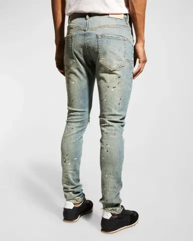 PURPLE Men's Dropped-Fit Distressed Jeans | Thumbnail 5
