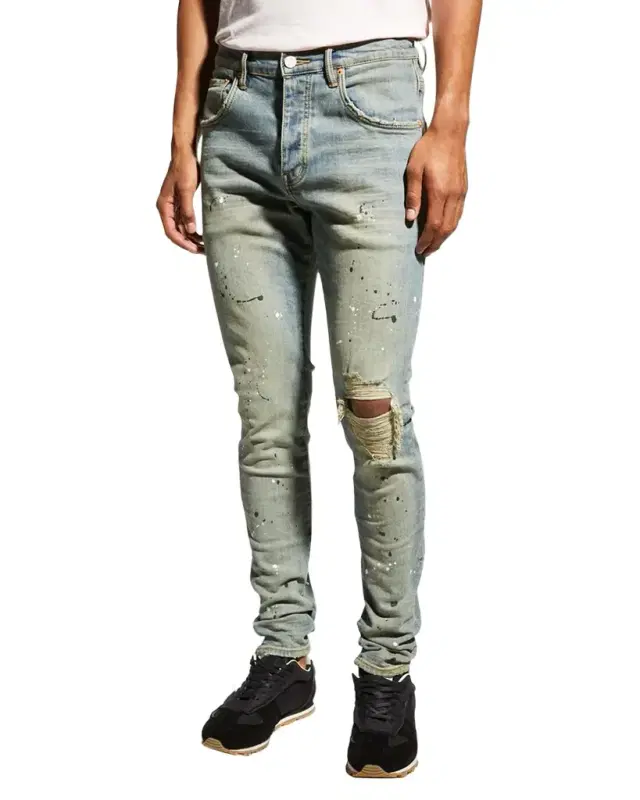 Men 's Dropped-Fit Distressed Jeans