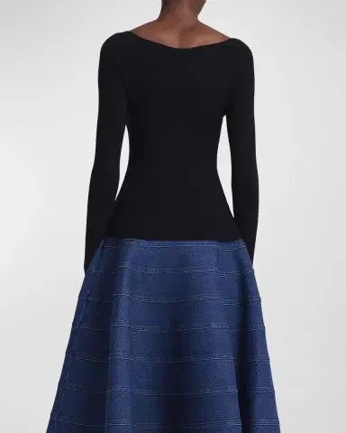 Altuzarra Lee Boat-Neck Long-Sleeve Cashmere Sweater | Thumbnail 2 Altuzarra Lee Boat-Neck Long-Sleeve Cashmere Sweater | Thumbnail 2
