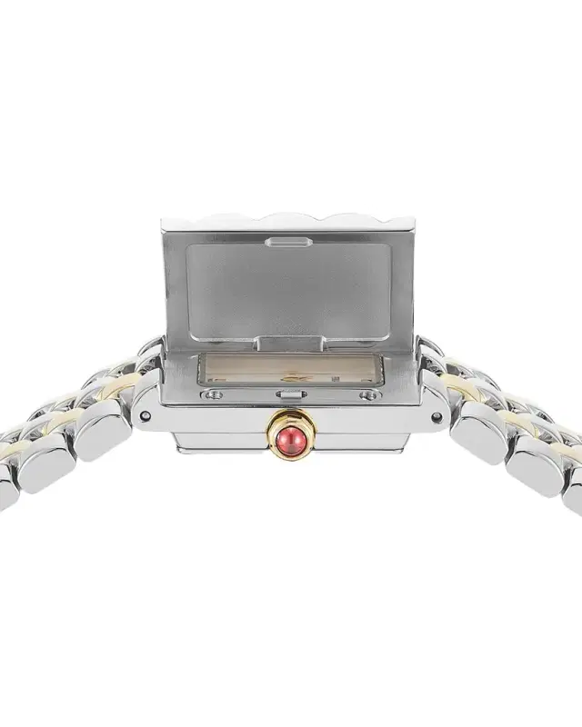 Ferragamo 18.5x30mm  Secret Watch with Silver Dial, Two Tone