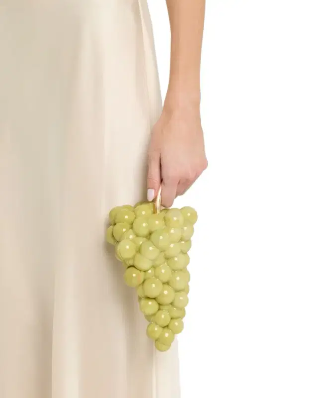 Cult Gaia Grape Acrylic Clutch Bag
