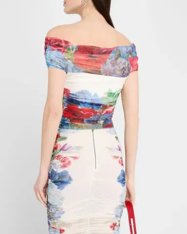 Alice + Olivia Isadola Folded Off-Shoulder Ruched Top | Thumbnail 2 Alice + Olivia Isadola Folded Off-Shoulder Ruched Top | Thumbnail 2