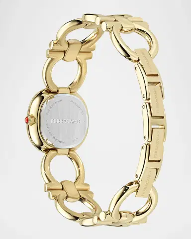 Ferragamo 25mm Double Gancini BraceleDouble Gancini 25MM IP Yellow Gold Diamond Watch | Thumbnail 2 Ferragamo 25mm Double Gancini BraceleDouble Gancini 25MM IP Yellow Gold Diamond Watch | Thumbnail 2
