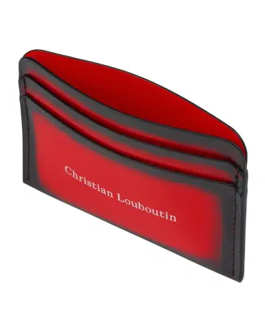 Christian Louboutin Men's Canopy Card Holder in Brushed Leather | Thumbnail 1 Christian Louboutin Men's Canopy Card Holder in Brushed Leather | Thumbnail 1