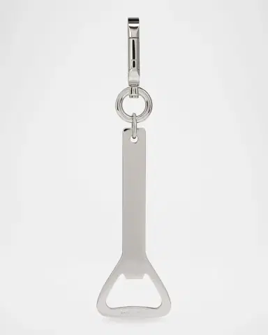 Christian Louboutin Men 's Cl Logo-Engraved Brass Bottle Opener Keyring | Thumbnail 2