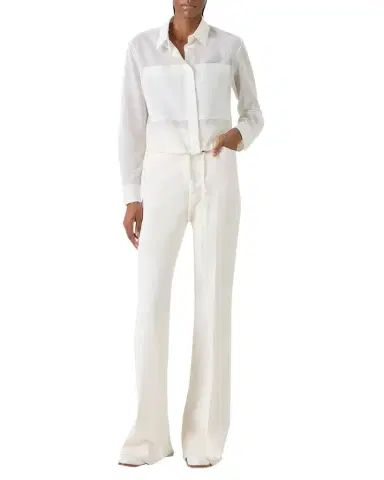 Akris Cotton Drawstring Collared Blouson Shirt | Thumbnail 1 Akris Cotton Drawstring Collared Blouson Shirt | Thumbnail 1