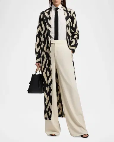 Ralph Lauren Collection Nessa Deco-Print Wool Coat | Thumbnail 3