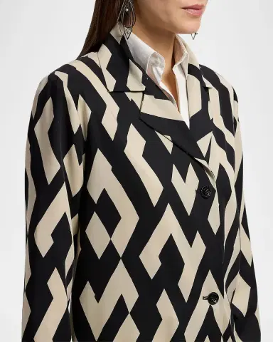 Ralph Lauren Collection Nessa Deco-Print Wool Coat | Thumbnail 4