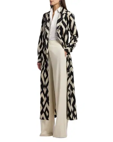 Ralph Lauren Collection Nessa Deco-Print Wool Coat | Thumbnail 1