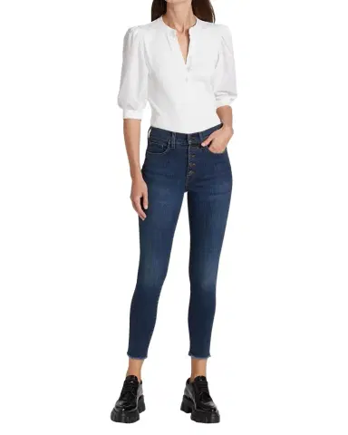 Veronica Beard Coralee Puff Sleeve Button-Front Top | Thumbnail 1 Veronica Beard Coralee Puff Sleeve Button-Front Top | Thumbnail 1