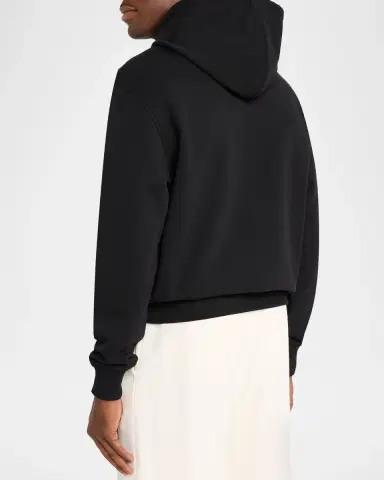 AMI PARIS Men's Quota Contrast-Embroidered Cotton Hoodie | Thumbnail 3
