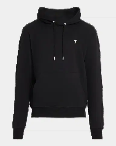 AMI PARIS Men's Quota Contrast-Embroidered Cotton Hoodie | Thumbnail 5