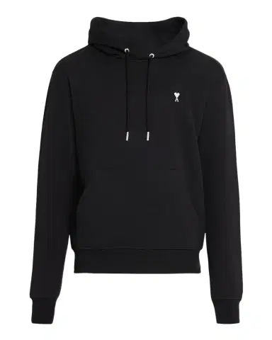 AMI PARIS Men's Quota Contrast-Embroidered Cotton Hoodie | Thumbnail 1