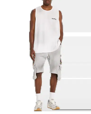 Alchemist Men's Victory Cotton Fringe-Trim Drawstring Cargo Shorts | Thumbnail 6