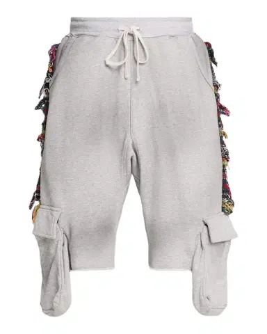 Alchemist Men's Victory Cotton Fringe-Trim Drawstring Cargo Shorts | Thumbnail 1
