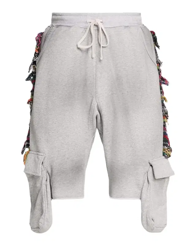 Alchemist Men 's Victory Cotton Fringe-Trim Drawstring Cargo Shorts