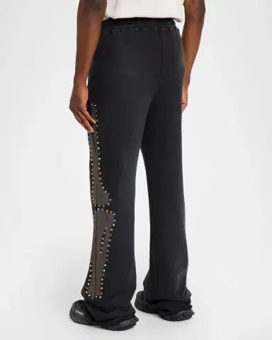 Alchemist Men's Cotton Rhinestone-Embellished Bones Atelier Sweatpants | Thumbnail 2