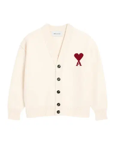 AMI PARIS Men's Wool Ami de Coeur Intarsia Cardigan | Thumbnail 1 AMI PARIS Men's Wool Ami de Coeur Intarsia Cardigan | Thumbnail 1