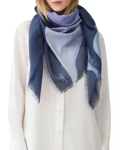 Lafayette 148 New York Floral-Print Voile Square Scarf | Thumbnail 1 Lafayette 148 New York Floral-Print Voile Square Scarf | Thumbnail 1