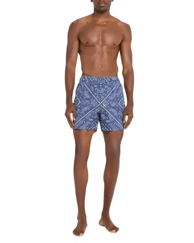 Ksubi Men 's Printed Elasticized Swim Shorts