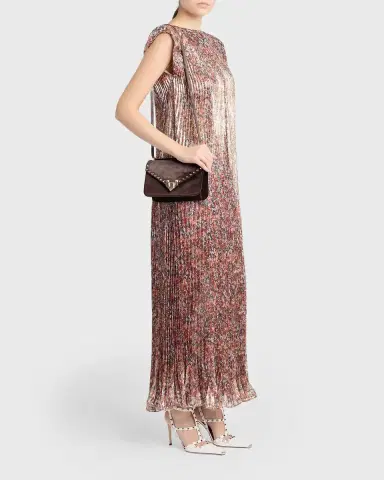 Valentino Garavani Rockstud Suede Shoulder Bag | Thumbnail 5 Valentino Garavani Rockstud Suede Shoulder Bag | Thumbnail 5