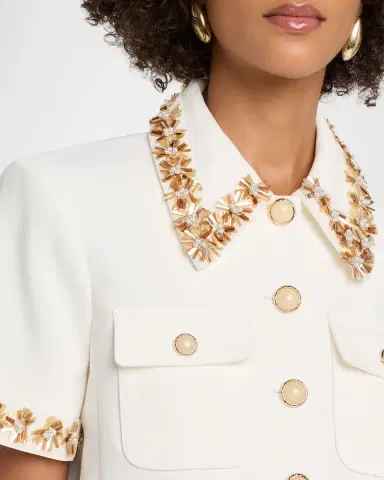 Cinq à Sept Aanya Sunflare Embellished Jacket | Thumbnail 4 Cinq à Sept Aanya Sunflare Embellished Jacket | Thumbnail 4