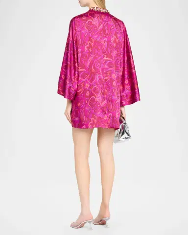 Cinq à Sept Embellished Paisley Bloom Shift Dress | Thumbnail 2