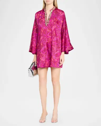 Cinq à Sept Embellished Paisley Bloom Shift Dress | Thumbnail 3