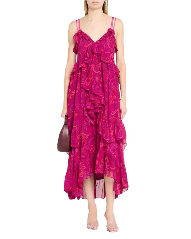 Cinq a Sept Anahi Ruffled Paisley Bloom Maxi Dress