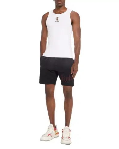 Ksubi Men's Paise Trak Embroidered Logo Fleece Cotton Shorts | Thumbnail 1