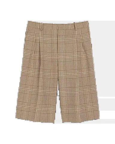AMI PARIS Men's Plaid Pleated Wool Shorts | Thumbnail 2 AMI PARIS Men's Plaid Pleated Wool Shorts | Thumbnail 2