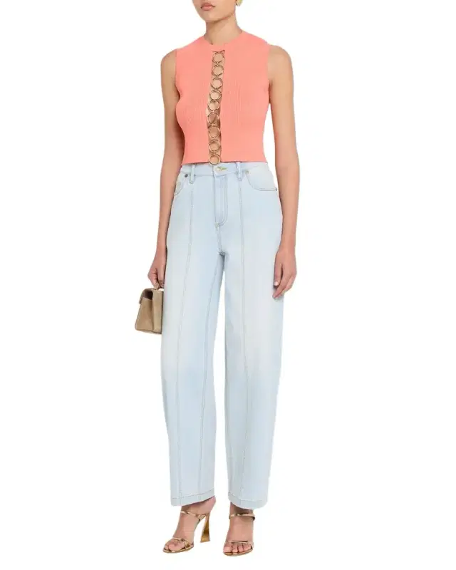 Ramy Brook Casey Ribbed Ring Tank Top