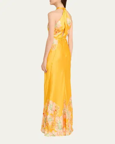 Saloni Cozette Floral Silk Dress | Thumbnail 2