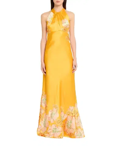 Saloni Cozette Floral Silk Dress | Thumbnail 1