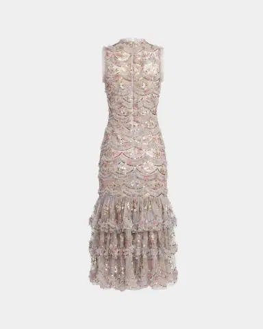 Mac Duggal Ruffled Sequined Midi Dress | Thumbnail 5 Mac Duggal Ruffled Sequined Midi Dress | Thumbnail 5