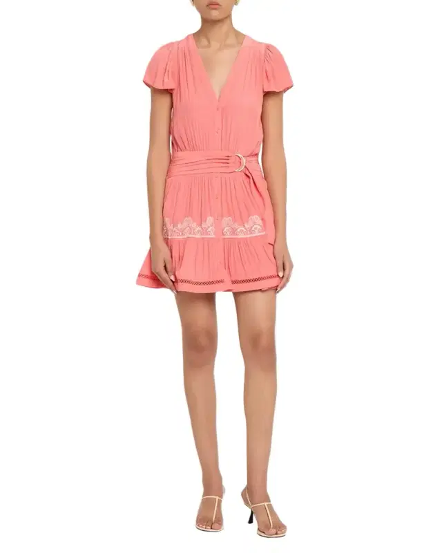 Ramy Brook Aster Embroidered Mini Dress