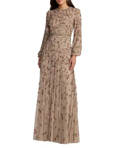 Mac Duggal Embellished Tulle Fit & Flare Gown | Thumbnail 1 Mac Duggal Embellished Tulle Fit & Flare Gown | Thumbnail 1
