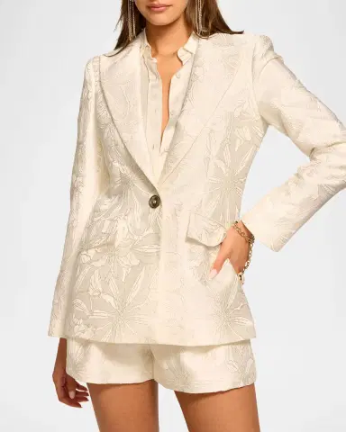 Ramy Brook Alani Floral Jacquard Blazer | Thumbnail 3