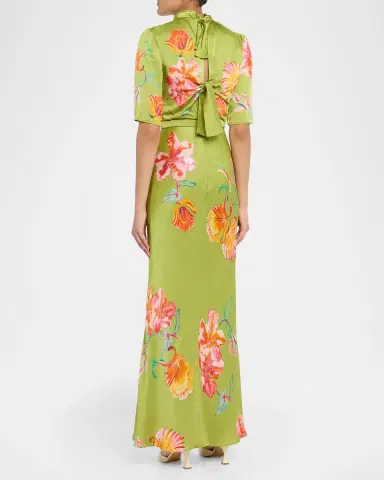 Saloni Adele B Floral Silk Dress | Thumbnail 2