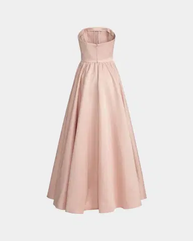 Mac Duggal 3D Rosette Satin Ballon Gown | Thumbnail 4 Mac Duggal 3D Rosette Satin Ballon Gown | Thumbnail 4