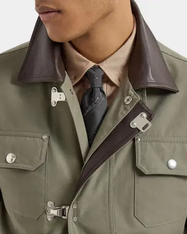 Brunello Cucinelli Men's Slubbed Stripe Silk and Cotton Tie | Thumbnail 2 Brunello Cucinelli Men's Slubbed Stripe Silk and Cotton Tie | Thumbnail 2