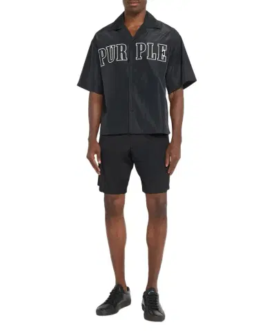 PURPLE Men's Everyday Logo Camp Shirt | Thumbnail 1 PURPLE Men's Everyday Logo Camp Shirt | Thumbnail 1