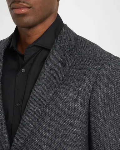 Giorgio Armani Men's Wool Blend Melange Two-Button Sport Coat | Thumbnail 4 Giorgio Armani Men's Wool Blend Melange Two-Button Sport Coat | Thumbnail 4