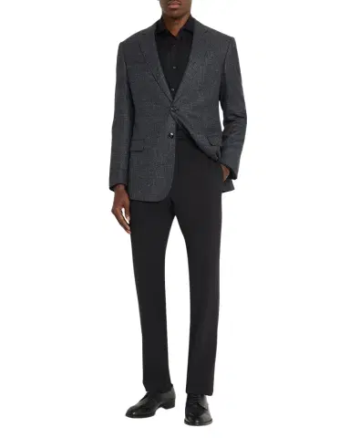 Giorgio Armani Men's Wool Blend Melange Two-Button Sport Coat | Thumbnail 1 Giorgio Armani Men's Wool Blend Melange Two-Button Sport Coat | Thumbnail 1