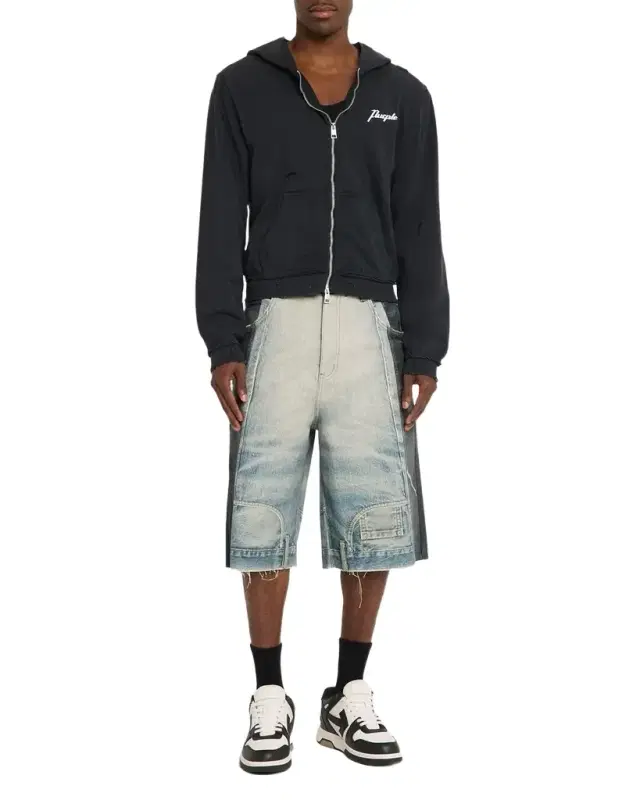 Men 's ogo Cotton Distressed Shrunken Hoodie