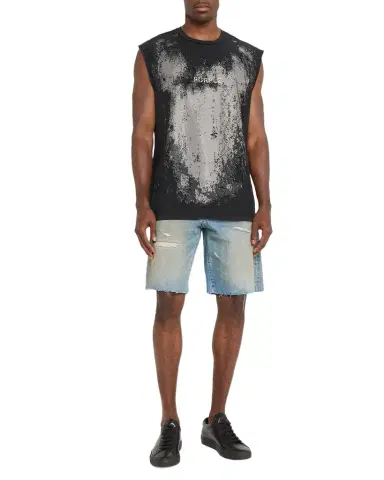 PURPLE Men's Distressed Denim Shorts | Thumbnail 1 PURPLE Men's Distressed Denim Shorts | Thumbnail 1