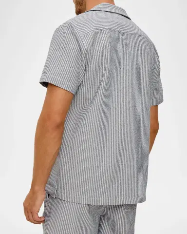 Rails Men's Amalfi Deck-Striped Seersucker Shirt | Thumbnail 2 Rails Men's Amalfi Deck-Striped Seersucker Shirt | Thumbnail 2