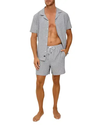 Rails Men's Amalfi Deck-Striped Seersucker Shirt | Thumbnail 1 Rails Men's Amalfi Deck-Striped Seersucker Shirt | Thumbnail 1
